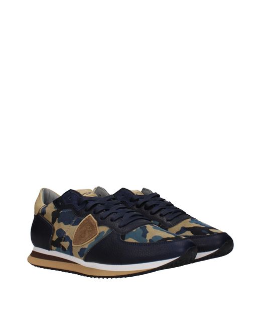 Philippe Model Blue Sneakers Trpx Suede for men