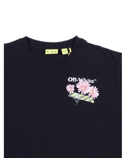 Off-White c/o Virgil Abloh Blue Daisy Tape Tee S/S