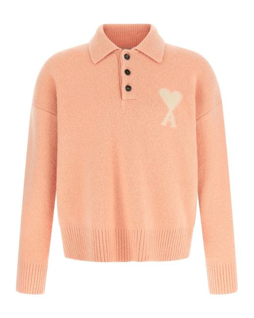 Ami De Coeur Polo Rosa-Uomo di AMI in Orange da Uomo