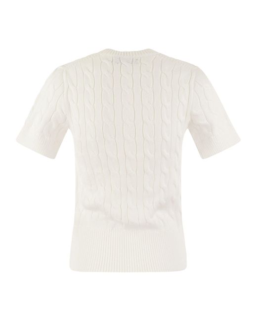 Polo Ralph Lauren Vloeg Vest Met Korte Mouwen in het White