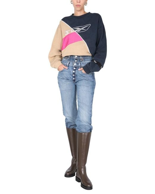 1/OFF Blue Crew Neck Sweatshirt