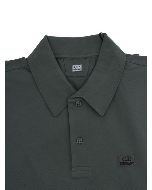 C P Company Green Polo Short Sleeve for men