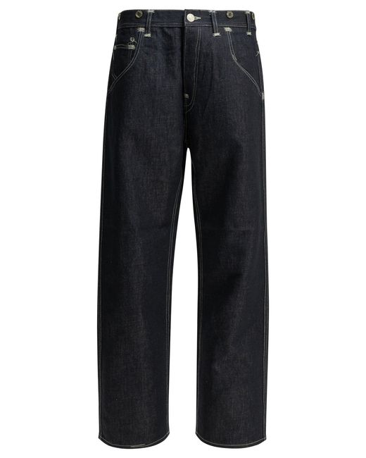 Junya Watanabe Blue X Levi's 5-Pocket Workwear Jeans Wide Leg Jeans