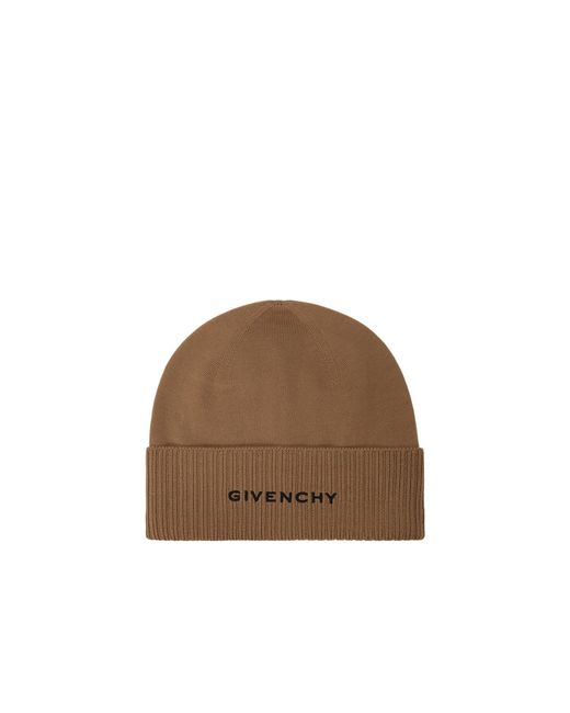 Givenchy Wool Logo Hat in het Brown