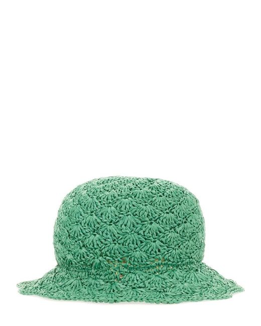 Red(v) Green Raffia Bucket Hat