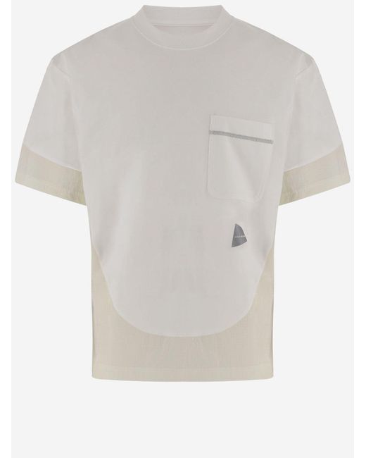 And Wander White T-Shirt With Logo Print for men