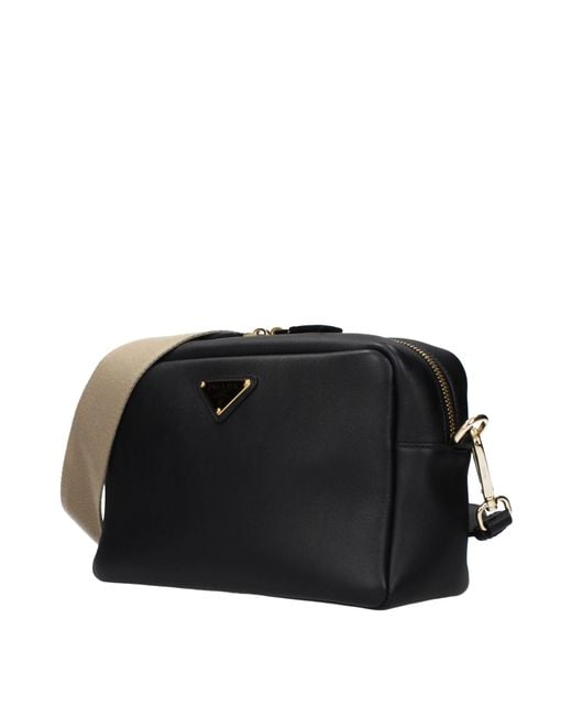 Prada Black Leather Shoulder Bags