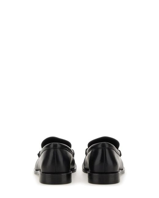 Burberry Black Cadet Grained Calf Leather Penny Loafers