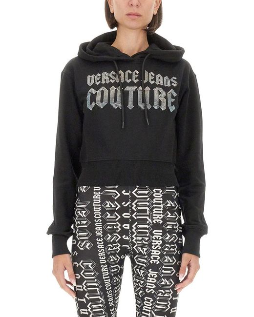 Versace Jeans Couture Black Sweatshirt With Logo
