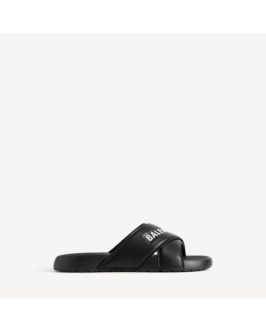 Balenciaga Black Sporty Pool Slide Sandal for men