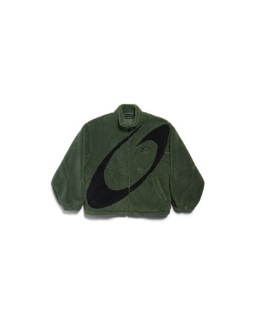 Balenciaga Green Loop Sports Icon Zip-Up Jacket for men