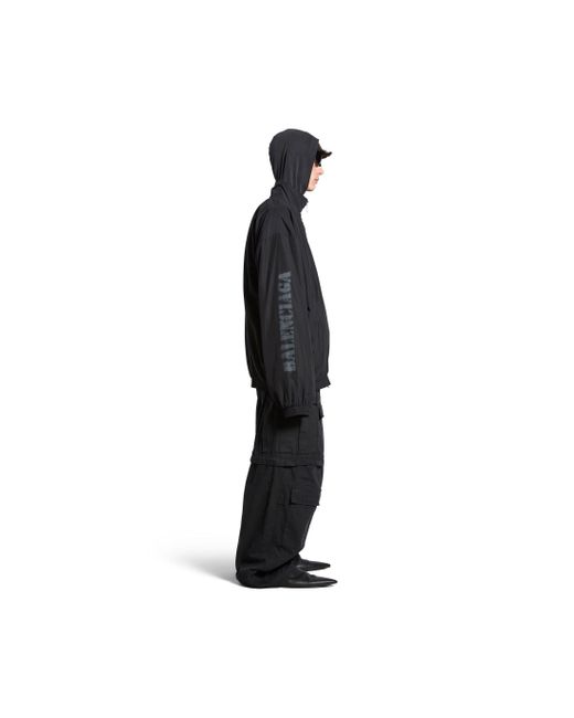 Balenciaga Black Stencil Type Tracksuit Jacket for men