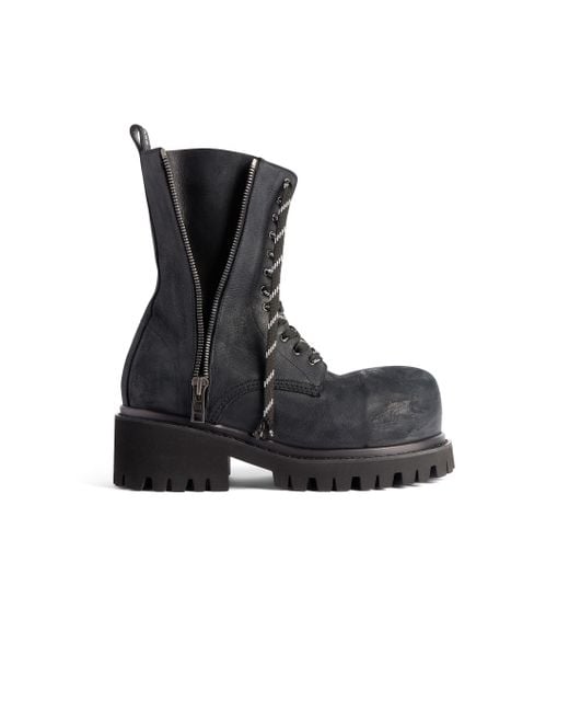 Balenciaga Black Stomper Zipped Bootie for men