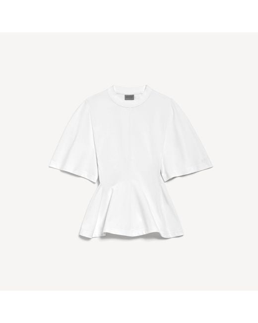 Balenciaga White Cotton Shaped T-Shirt