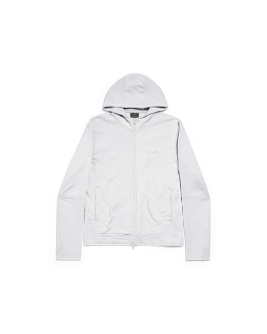 Balenciaga White I Puma Hooded Fitted Tracksuit Jacket