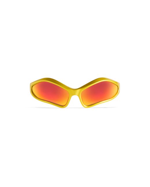 Balenciaga Fennec oval sonnenbrille in Yellow für Herren