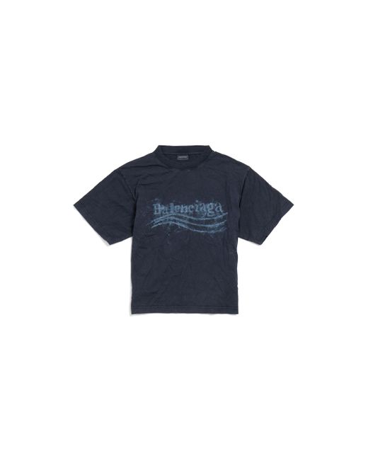 Camiseta Washed Crayon Political Medium Fit Balenciaga de color Blue