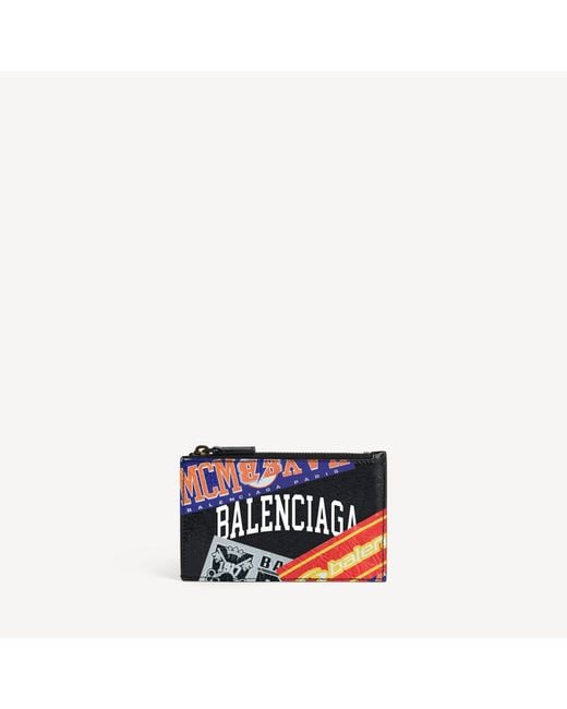 Balenciaga White Cash Large Long Coin And Card Holder for men