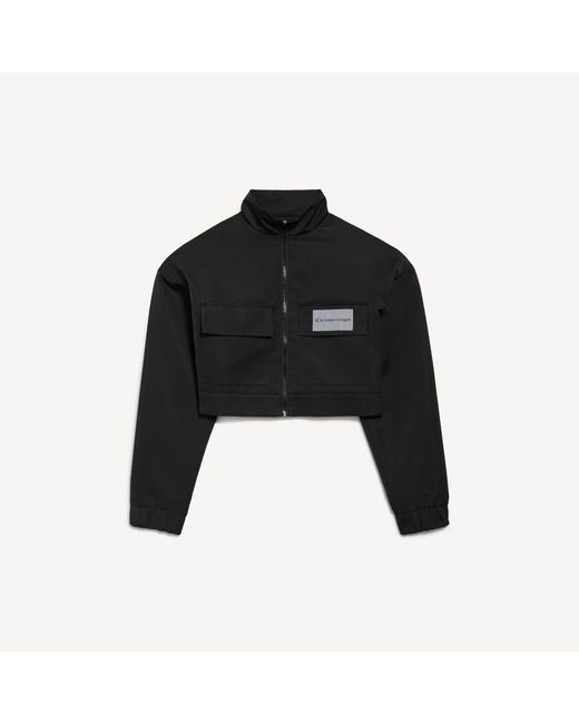 Balenciaga Black Cropped Tracksuit Jacket