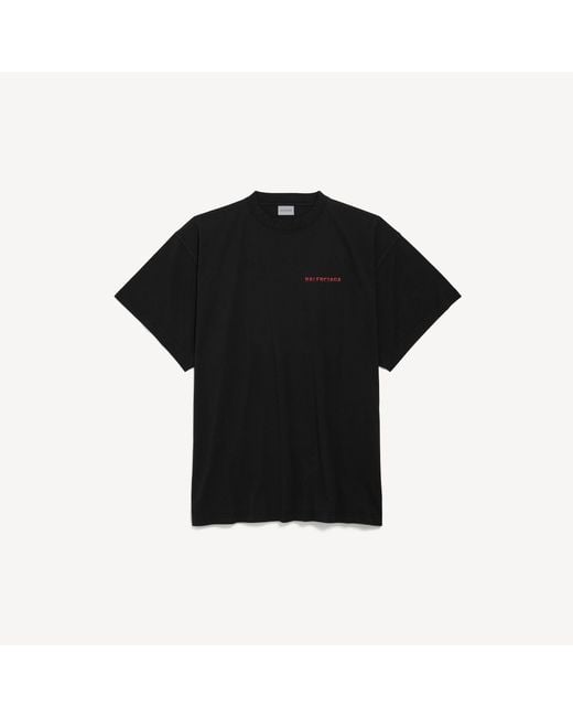 Balenciaga Black Back Gradient Oversized T-Shirt for men