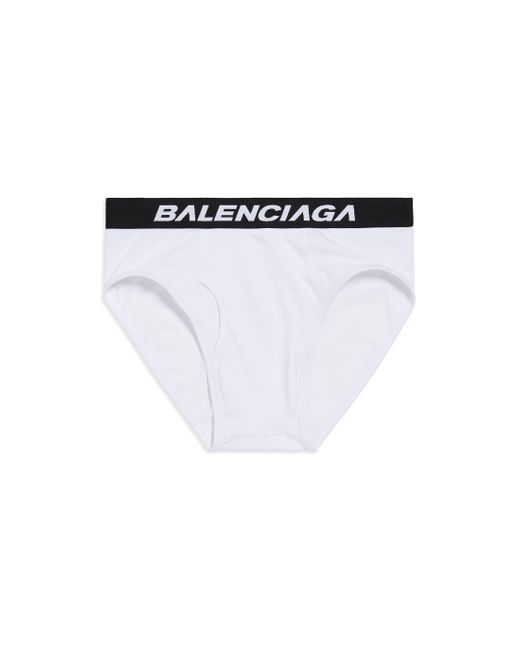 Balenciaga Racer Slip mit Logo-Bund in White für Herren