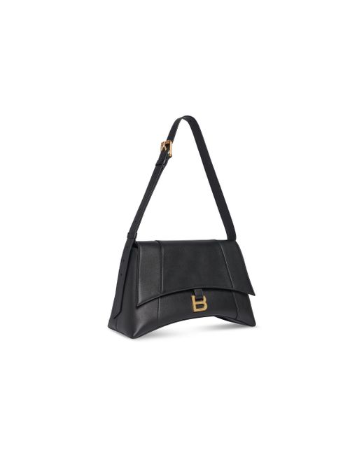 Balenciaga Black Downtown Medium Shoulder Bag