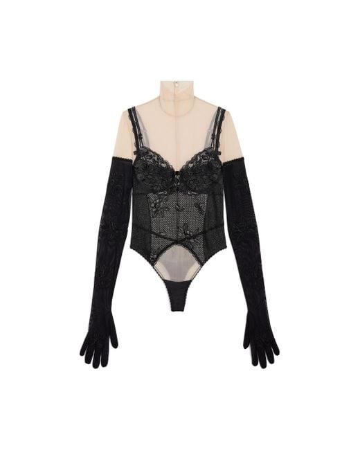 Balenciaga Black Trompe L'Œil Bodytop