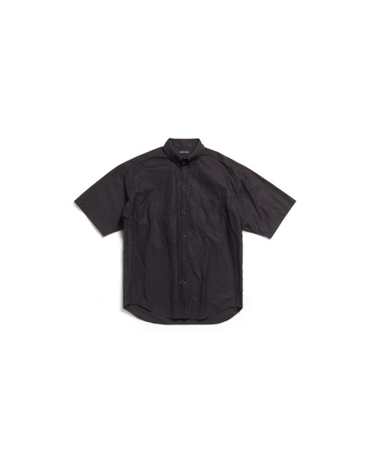 Balenciaga Black Political Stencil Short Sleeve Shirt Large Fit for men