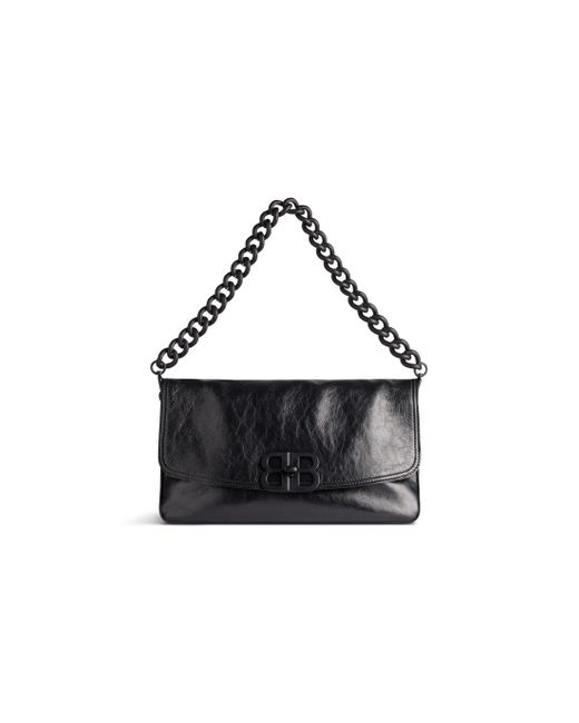 Balenciaga Black Bb Soft Medium Flap Bag