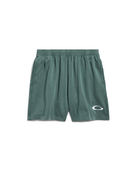 Balenciaga Green Basketball Sweat Shorts for men