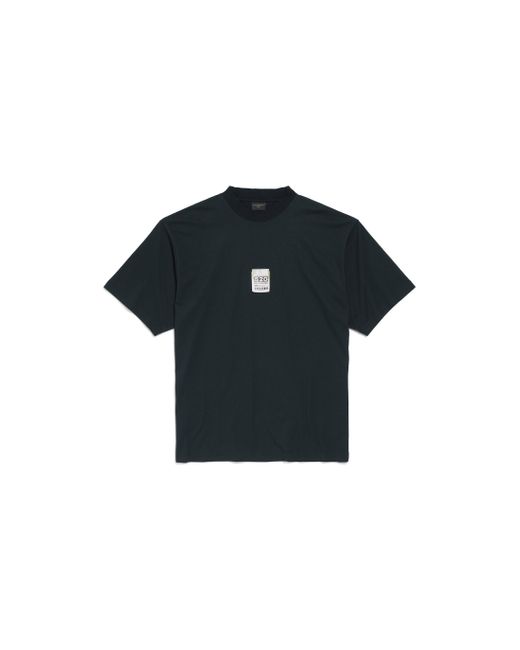 Camiseta Airport Tag Medium Fit Balenciaga de color Black