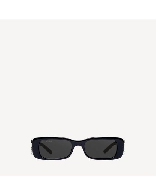 Balenciaga Black Dynasty Rectangle Sunglasses