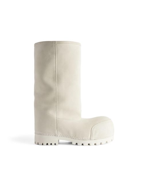 Balenciaga Natural Alaska fur hoher stiefel