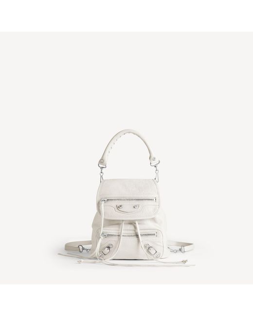 Balenciaga White Le City Backpack Mini