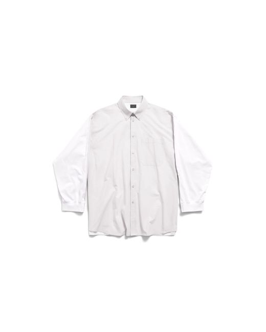 Balenciaga White 3b Sports Icon Hybrid Shirt Oversized for men