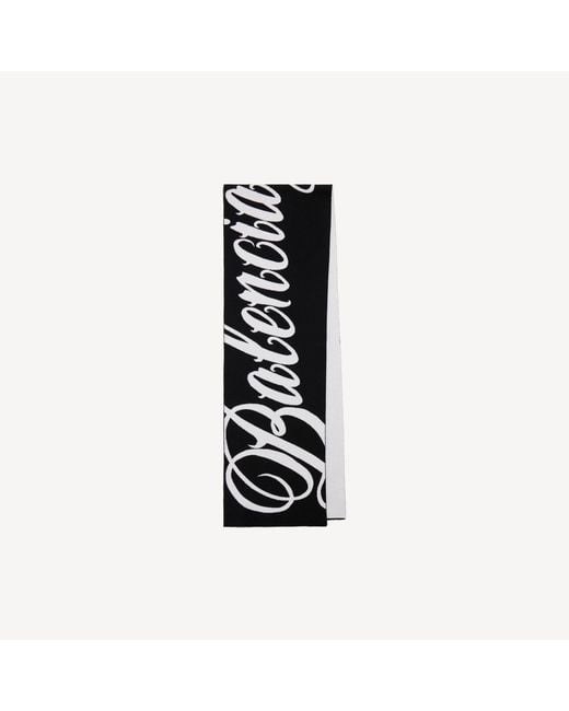 Balenciaga Black Big B Scarf for men