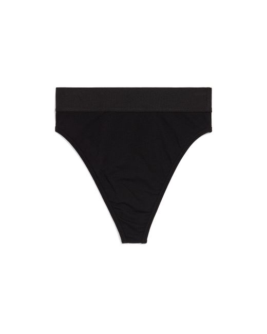 Balenciaga Black Logo-waistband Stretch-cotton Briefs