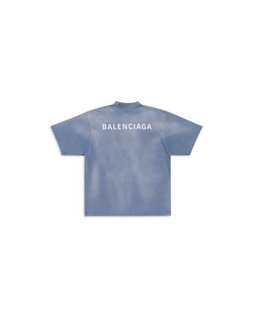 Balenciaga Blue Back T-shirt Medium Fit for men