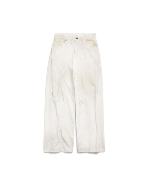Balenciaga White Baggy Pants for men