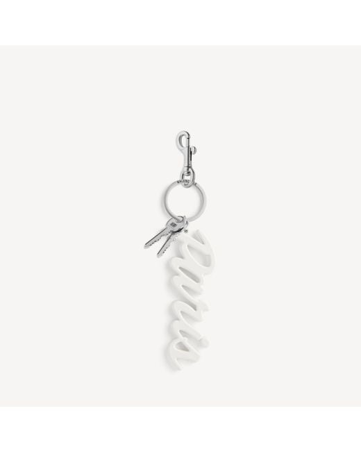 Balenciaga White Charm/Keychain Bb