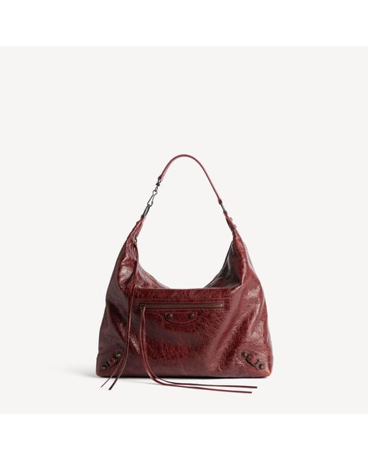 Balenciaga Red Le City Hobo Bag Medium