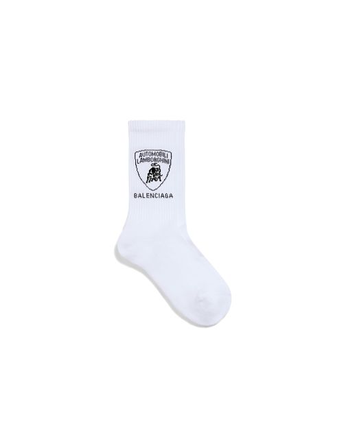 Balenciaga White I Automobili Lamborghini Socks for men