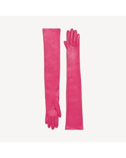 Balenciaga Pink Long Gloves