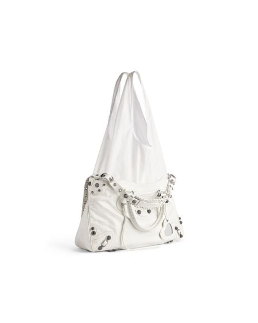 Balenciaga Neo Cagole Xl Tote Bag Plus Used Effect in White