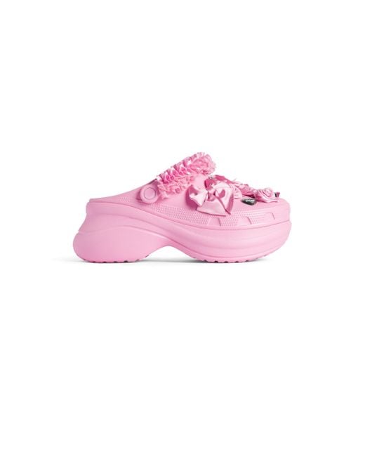 Balenciaga Pink Crocs Mule Jibbitz