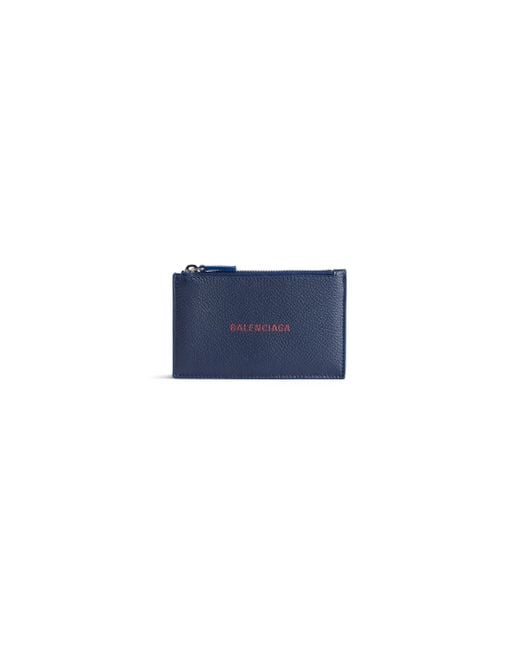 Balenciaga Blue Cash Long Coin And Card Holder Large for men