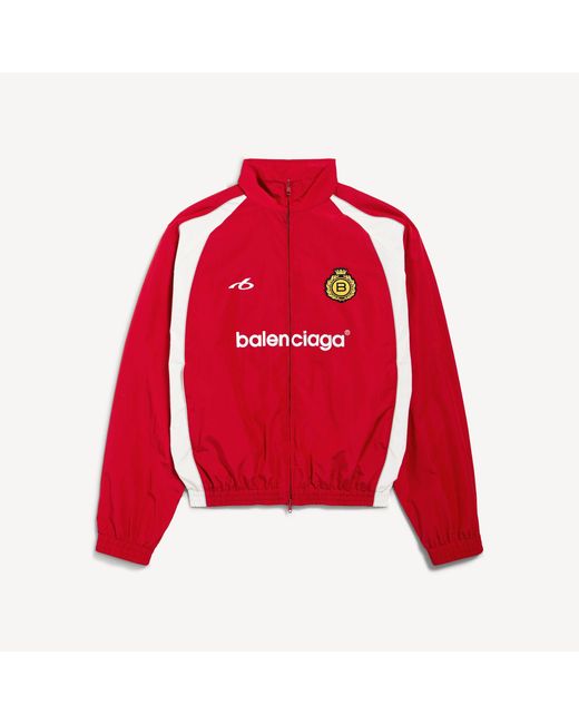 Balenciaga Red Soccer Tracksuit Jacket for men