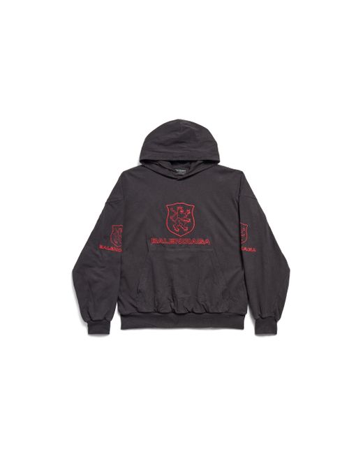 Hoodie Foderato Lion Club Regular Fit di Balenciaga in Blue da Uomo