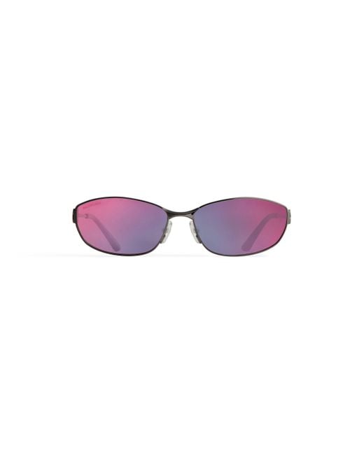 Balenciaga Mercury oval sonnenbrille in Purple für Herren