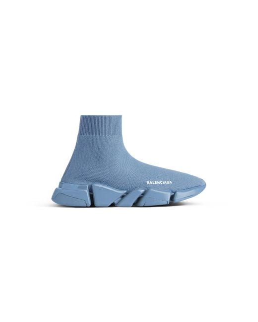 Balenciaga Blue Speed 2.0 Sneakers With Sock for men